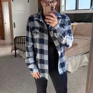 Sonoma Blue and White Plaid Men's Shirt